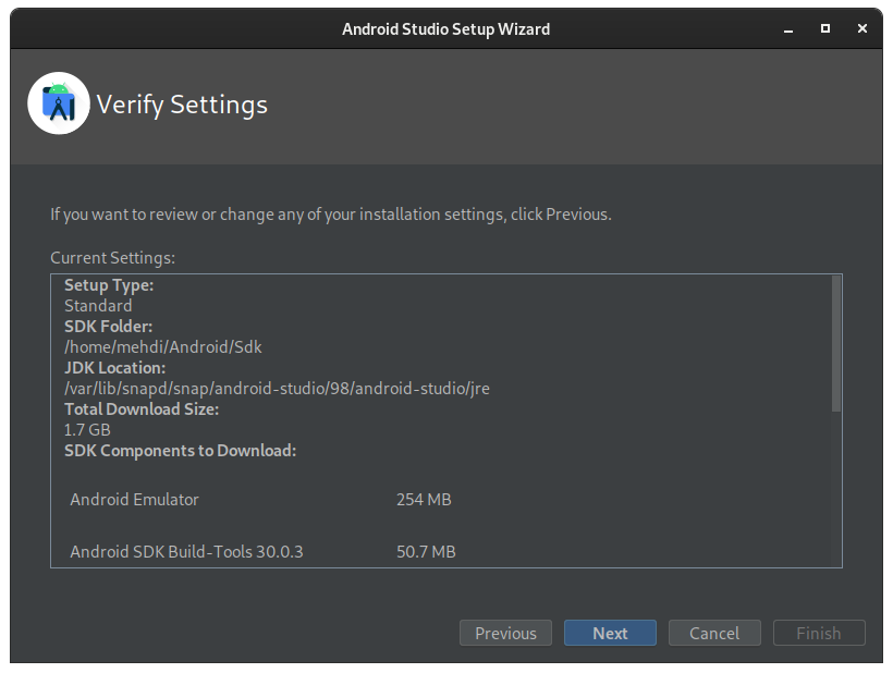 android studio setup wizard 5